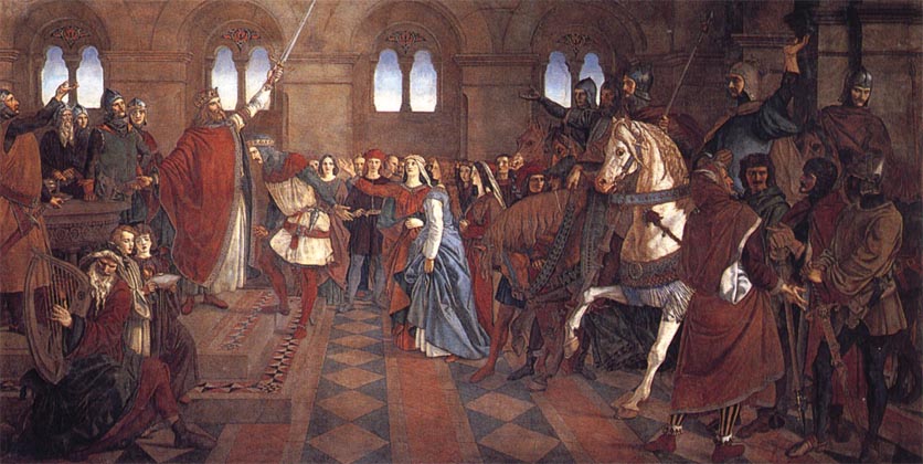 William Dyce Hospitality:the Admission of Sir Tristram to the Fellowship of the Round Table